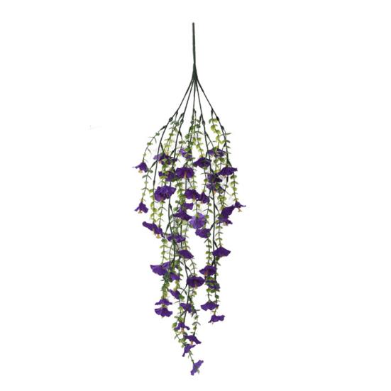 Hanging Artificial Morning Glory UV Resistant Fake Flower Indoor Outdoor Garden Porch Patio Wall Hanging Faux Flower Decoration