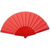 Portable Folding Fan Plain Plastic Cloth Hand Fan Chinese Elegant Fabric Hand Fan for Weddings Travel Party Dancing Cosplay