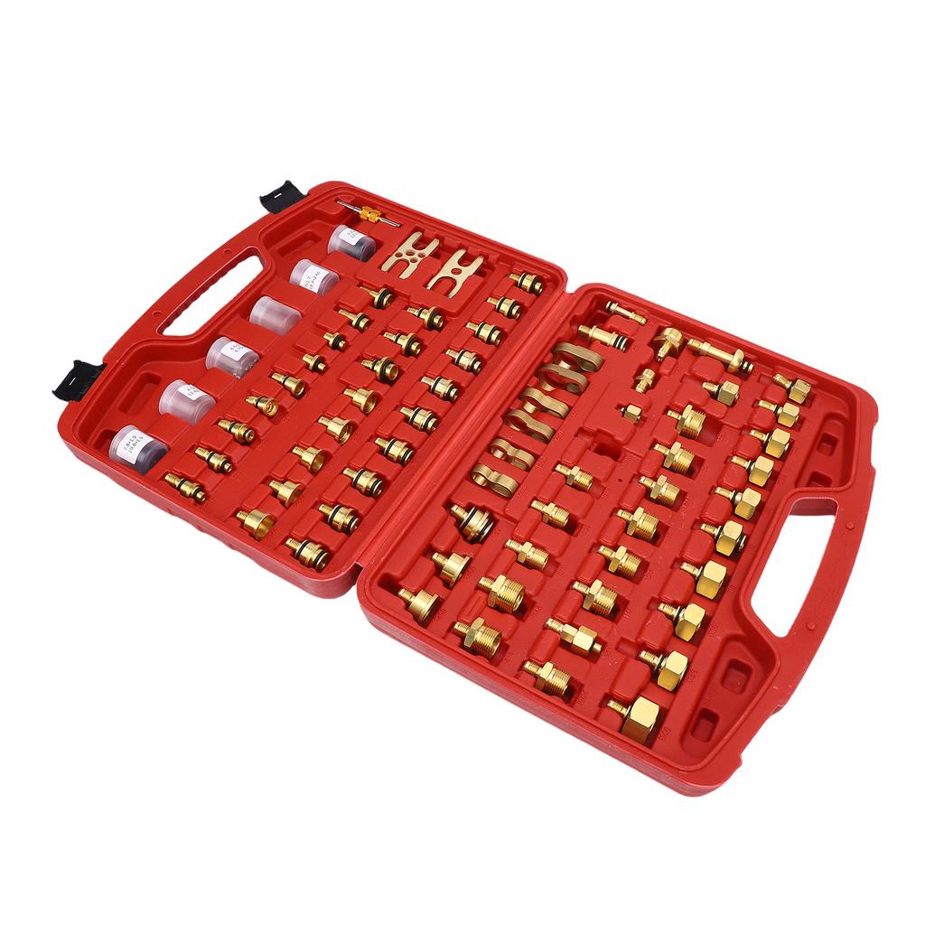 Automotive Air Conditioning Leak Test Kit Brass AC Leak Detection Tool Connector Repair Kit for Car Truck Auto AC