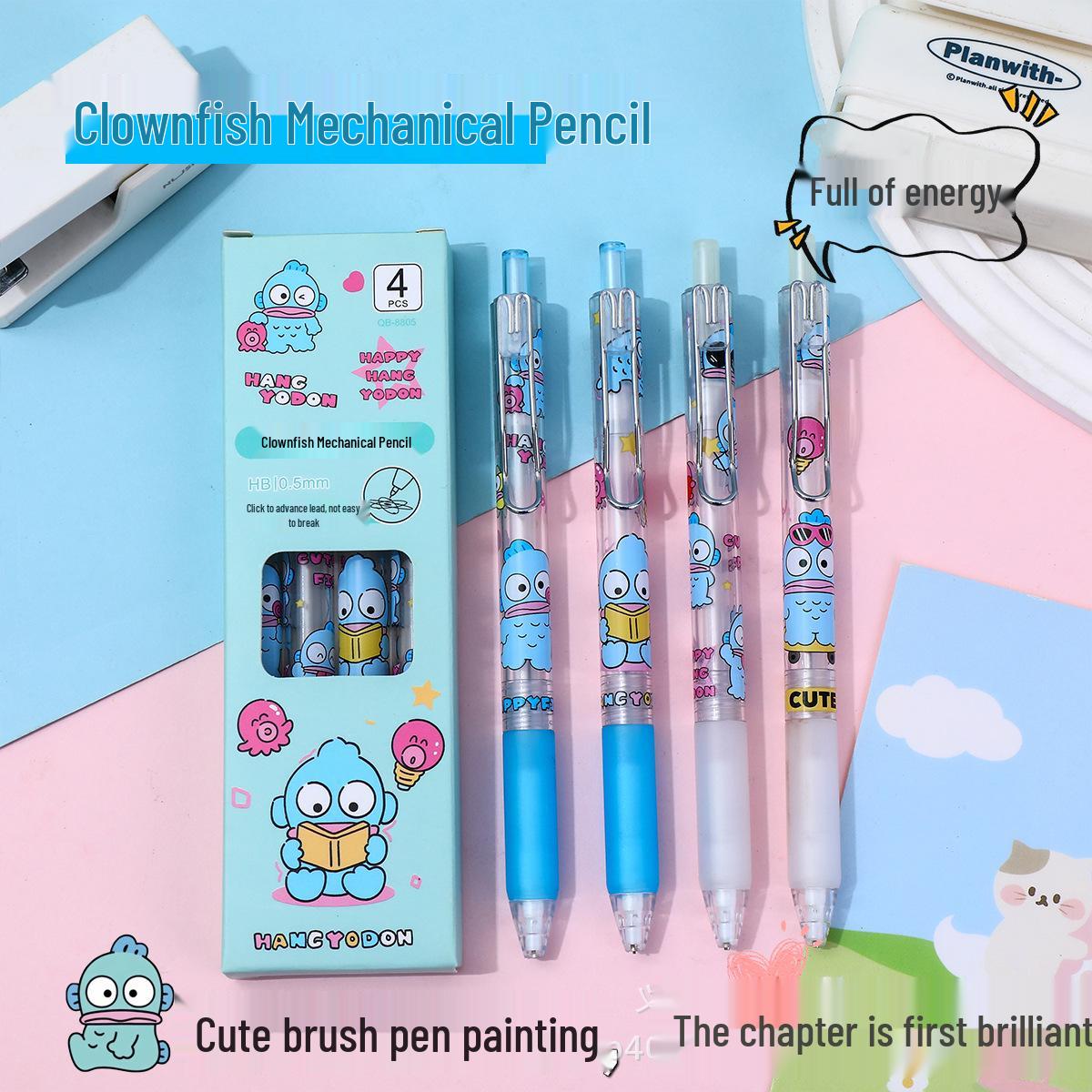 Clownfish Cartoon Mechanical Pencil 0.5 - Press-Type for Primary Students