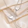 Heart Butterfly Pendant Necklace for Women, Stainless Steel Y Shape Necklace, High Polish Animal Gold Color Jewelry Gift