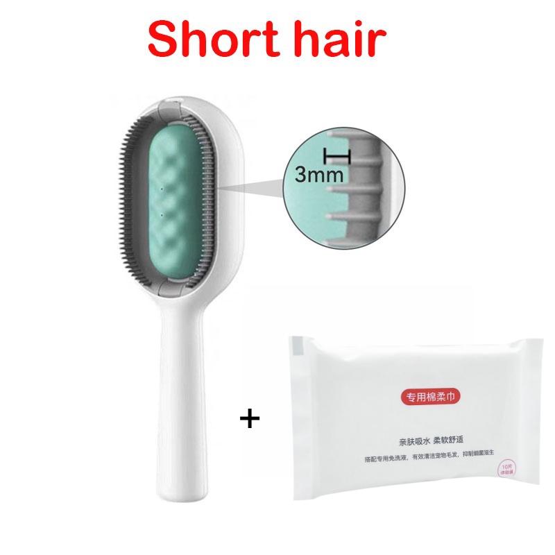 Szczotka do pielęgnacji kota Grzebień do czyszczenia Grzebień do usuwania sierści z pływającą sierścią z chusteczkami jednorazowymi Akcesoria do pielęgnacji zwierząt dla kotów Szczotka dla psa