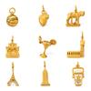  1Pcs Stainless Steel 18K Gold Plated Pendant Waterproof Women Charms Gold Color DIY Accessories Charms Jewelry
