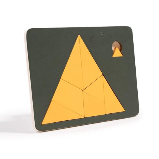 1/5Pcs Wooden Block Puzzle Challenge Game Disappearing Triangle Rectangle Rhombus Parallelogram Jigsaw Puzzle Game Educational Puzzle Toy