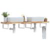 Vidaxl Wall Shelf Under Sink, Steel and Solid Acacia Wood