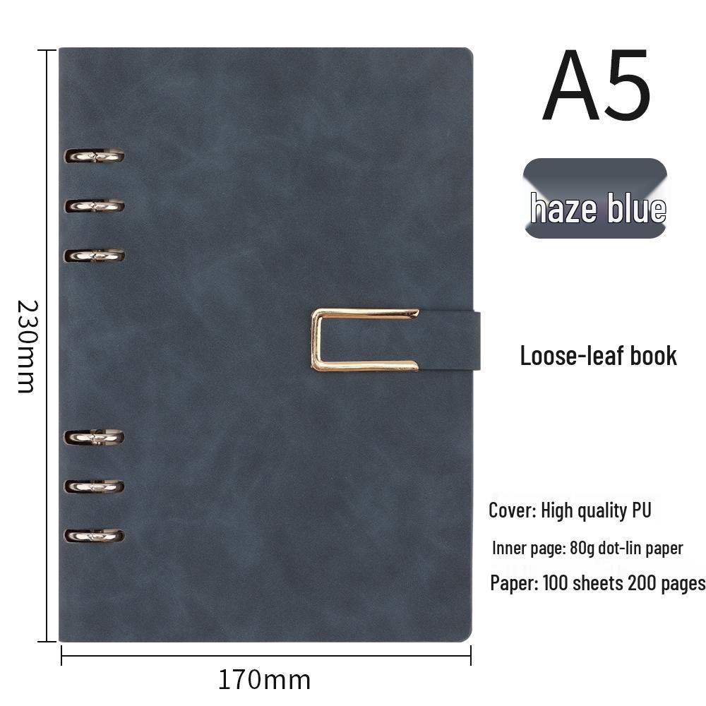 A5 Loose-Leaf Notebook with Logo - Business, Office & Student Planner with Detachable Coil, Ideal Corporate Gift