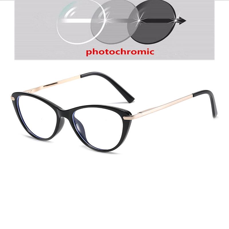Small Frame Blue Light Blocking Cat Eye Prescription Eyeglasses For The Nearsighted Student Short-sight Eyewear 0 -0.5 -0.75 To -4