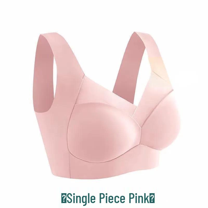 Ice Silk Plus Size Seamless Sports Bra - Anti-Sagging, Side Support, Sexy Bandeau