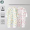 Newborn Girls' Cotton Short Sleeve Romper Pajamas - Lightweight for Autumn