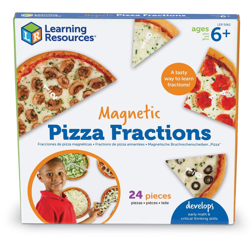 Learning Resources Math Learning Materials: Learn Fractions! Magnetic Pizzas for Ages 6 and Up (LER5062) Authentic