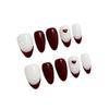 European & American Style Color-Block Almond Press-On Nails