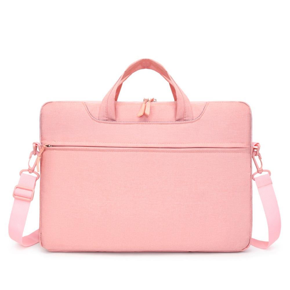

Water-resistant Notebook Pouch 15.6 Inch Handbag Briefcase Computer Storage Bag Shoulder Bag розовый