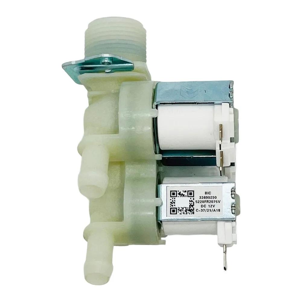 Solenoid Valve Washing Machine 5220FR2075V DC12V Electromagnetic Inlet Valve with Construction and Wide Compatibility