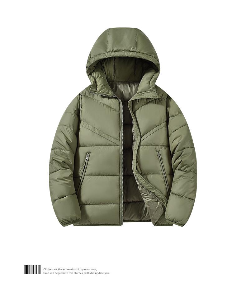 Men's Trendy Hooded Cotton Jacket: Versatile, Velvet-Lined, Thickened Winter Outerwear