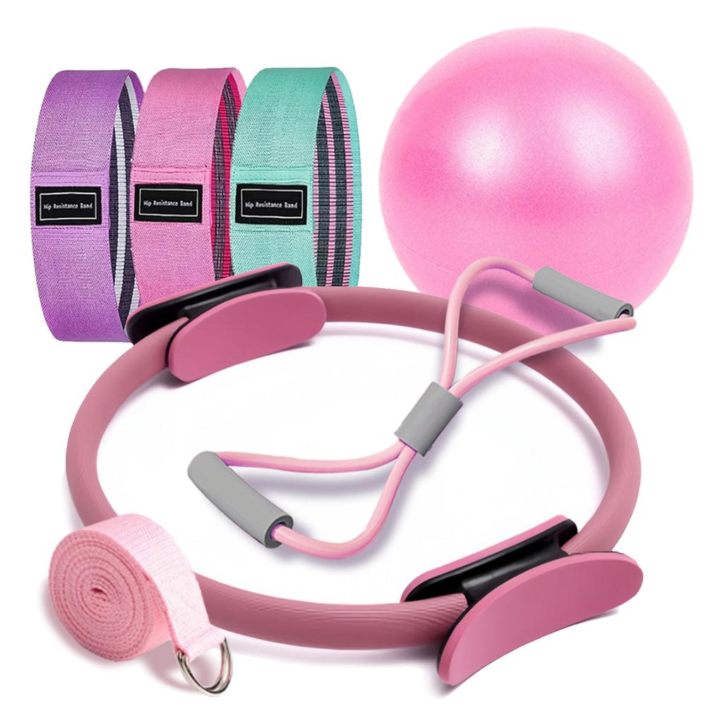 New Pilates Ball And Ring Set With Resistance Band For Pregnancy Postpartum Workout Fitness Equipment