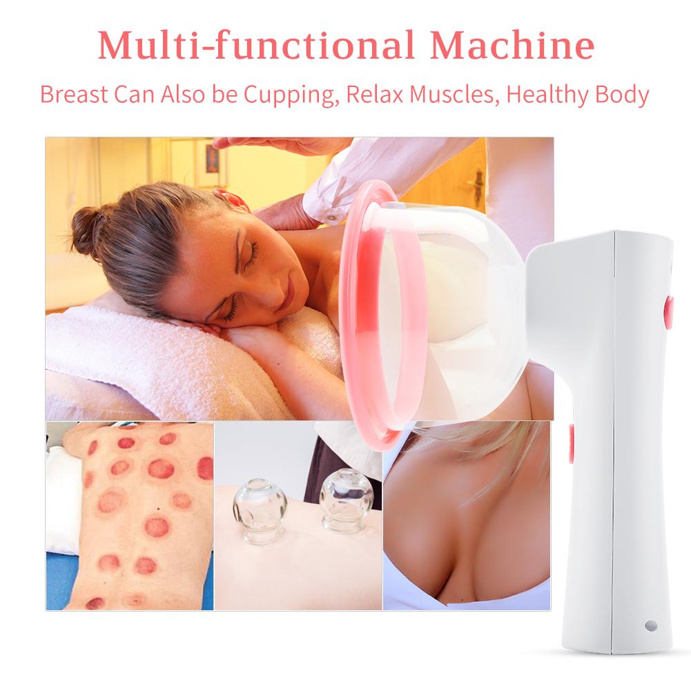 Electric Vacuum Cups Breast Enlargement Massager Breast Nipple Massager Bust Developer Care L