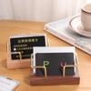 Tabletop Shelf Business Card Holder Walnut Wood Beech Wood Wooden Card Holder Card Storage Metal Cards Display Stand Manager