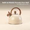 Whistling Tea Kettle with Wood-Grain Handle Cool-Touch Stovetop Teapot Loud