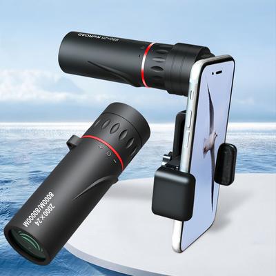 2000x24 HD Monoküler Teleskop Mini Taşınabilir Yüksek Büyütme Açık Gece Görüşü Tutucu ile Açık Kamp Avcılık Kuş Gözlem Teleskopları