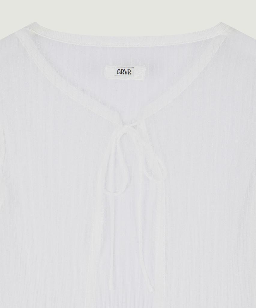 GROVE Dion Sheer Cardigan (White)