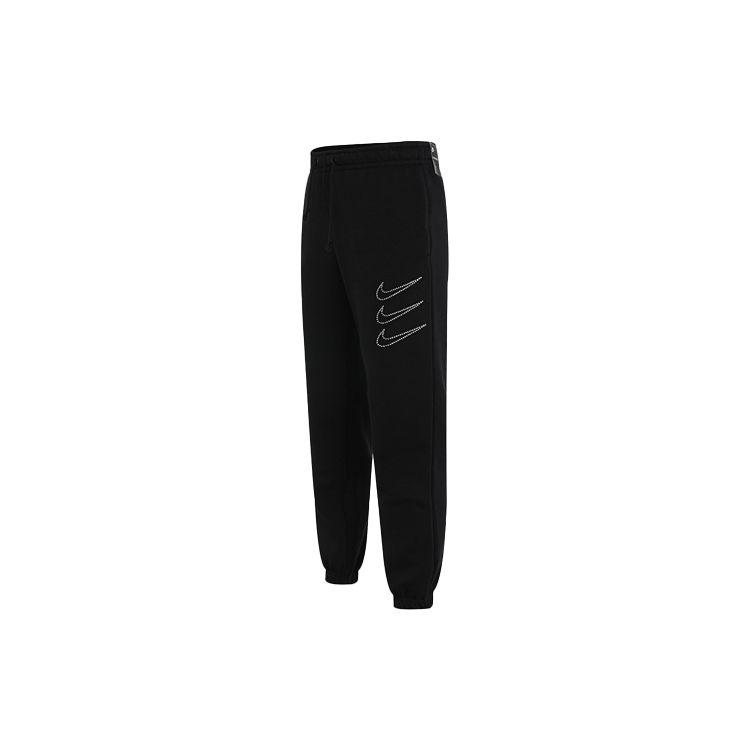 Nike Nsw Pant Flc Rstone Update Running Training Cuffed Fleece Knit Long Pants Women Pants Black DH4336-010