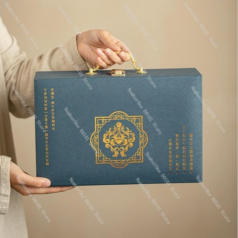 Dunhuang style black thangka heat-resistant ceramic kung fu tea bowl set with lid,gold and silver inlay high-end tea ceremony