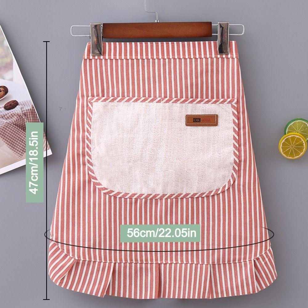 Mode Canvas Köksshorts Andningsbara Oljebeständiga Kaffehusförkläden Tunna Fläckavvisande Cateringarbetskläder för Hemmakök