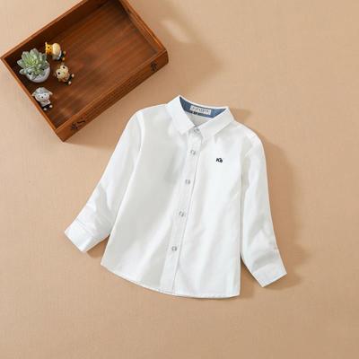 Ragazzo Abbigliamento trendy per bambini Camicie formali a maniche lunghe per bambini in cotone Tinta unita Colletto rovesciato per bambini in cotone 6-14 anni Vestiti per bambini