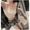 Women's High Waist A Line Denim Shorts Loose Fit Vintage Straight Leg Hot Pants No Stretch Washed Retro Blue Short Jeans
