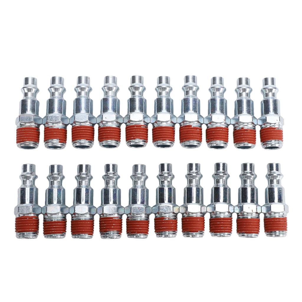 20PCS Industrial Air Plugs 1 4 Inch NPT Male Thread Quick Connect Adapters for Air Compressors Pneumatic Tools