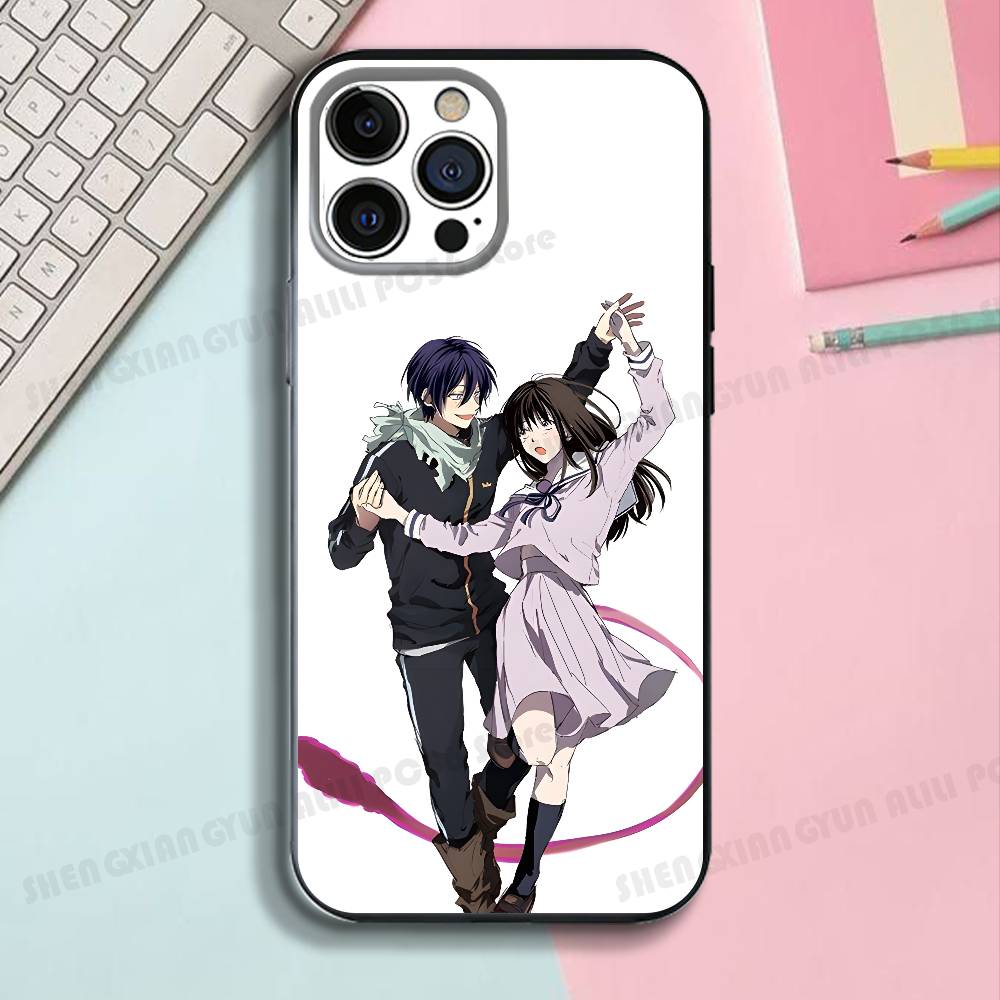 Anime Y-Yato H-Hiyori Y-Yukine Black Phone Case For IPhone 17 16 15 14 13 12 13 12 11 Pro Max Plus X XR Silicone Soft Back Cover