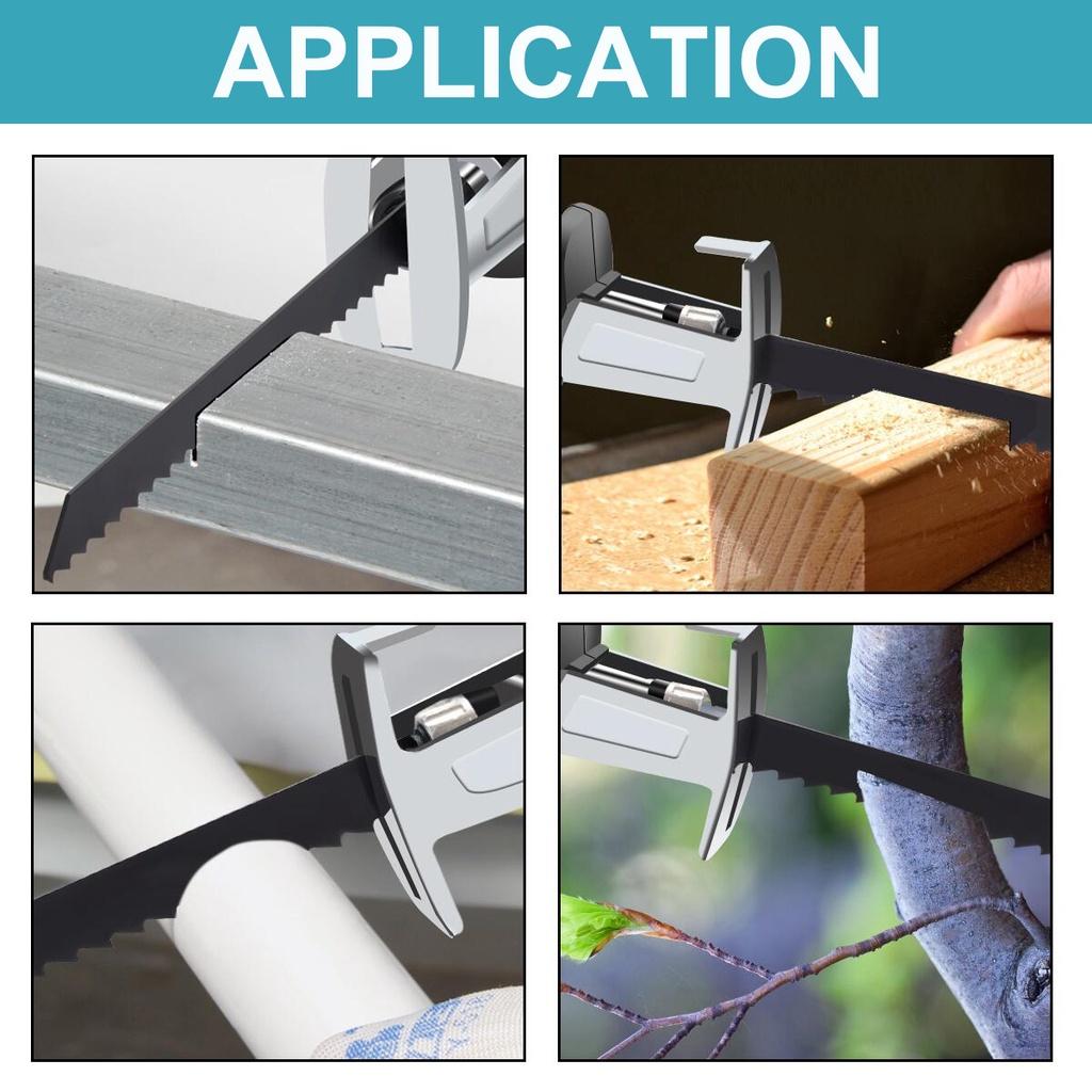 3000RPM 18V Cordless Electric Reciprocating Saw No Battery with 4PC Saw Blades Metal Wood Cutting Tool For 18V Battery