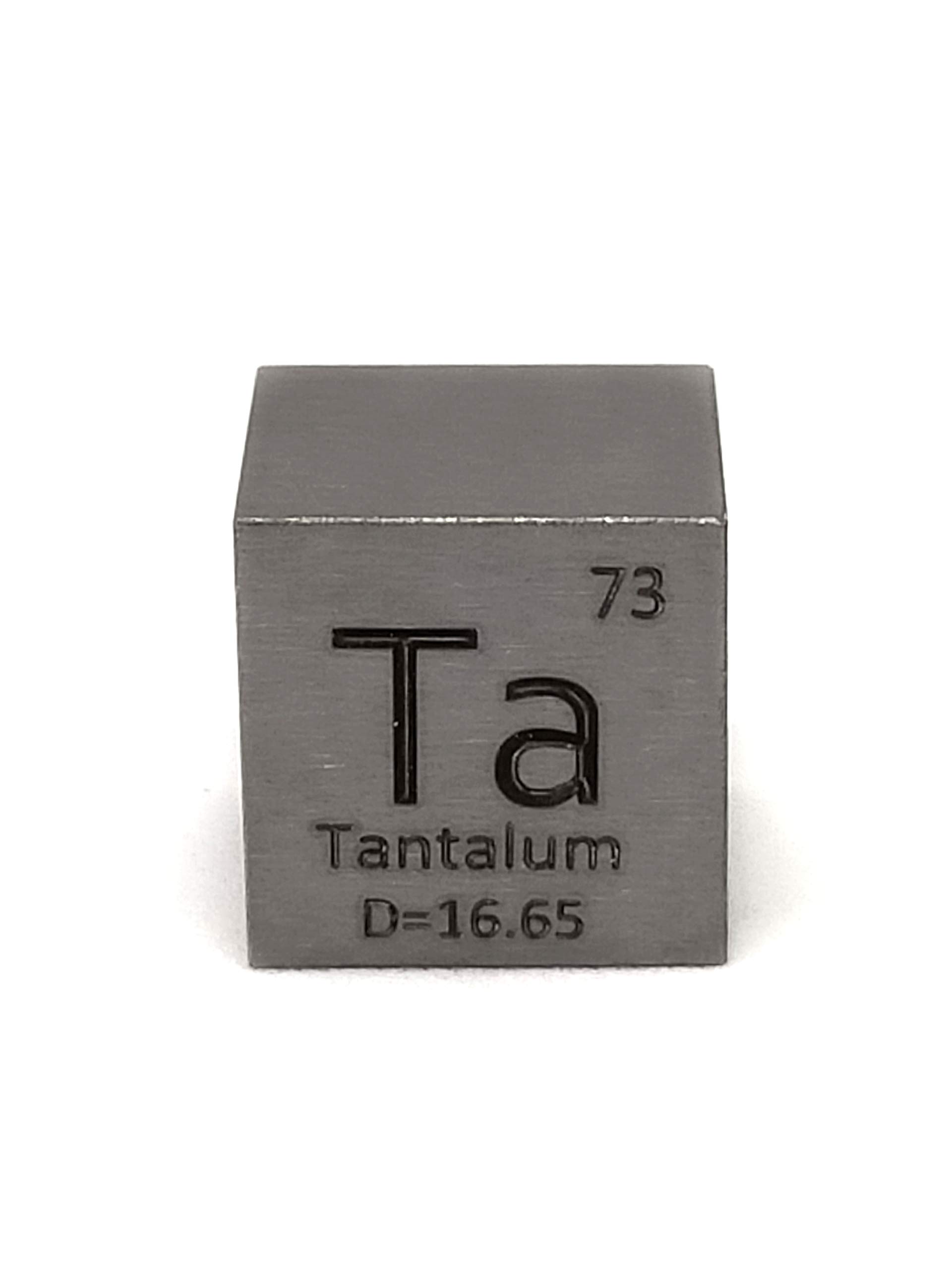 Elemental Tantalum marking normal specimen (Ta) (10mm cube, A, face)