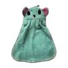 Cute Cartoon Animal Embroidered Hanging Hand Towel Cute Coral Velvet Hand Washing Towels Kids Toddler Soft Hand Dry Towels