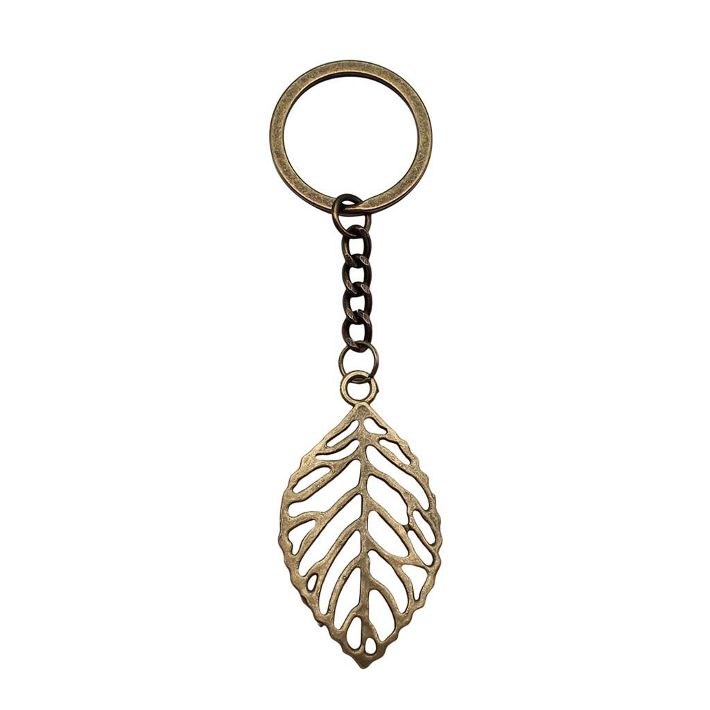 Pendants Mushroom Charm Branch Keychain Leaf Key Ring 28mm