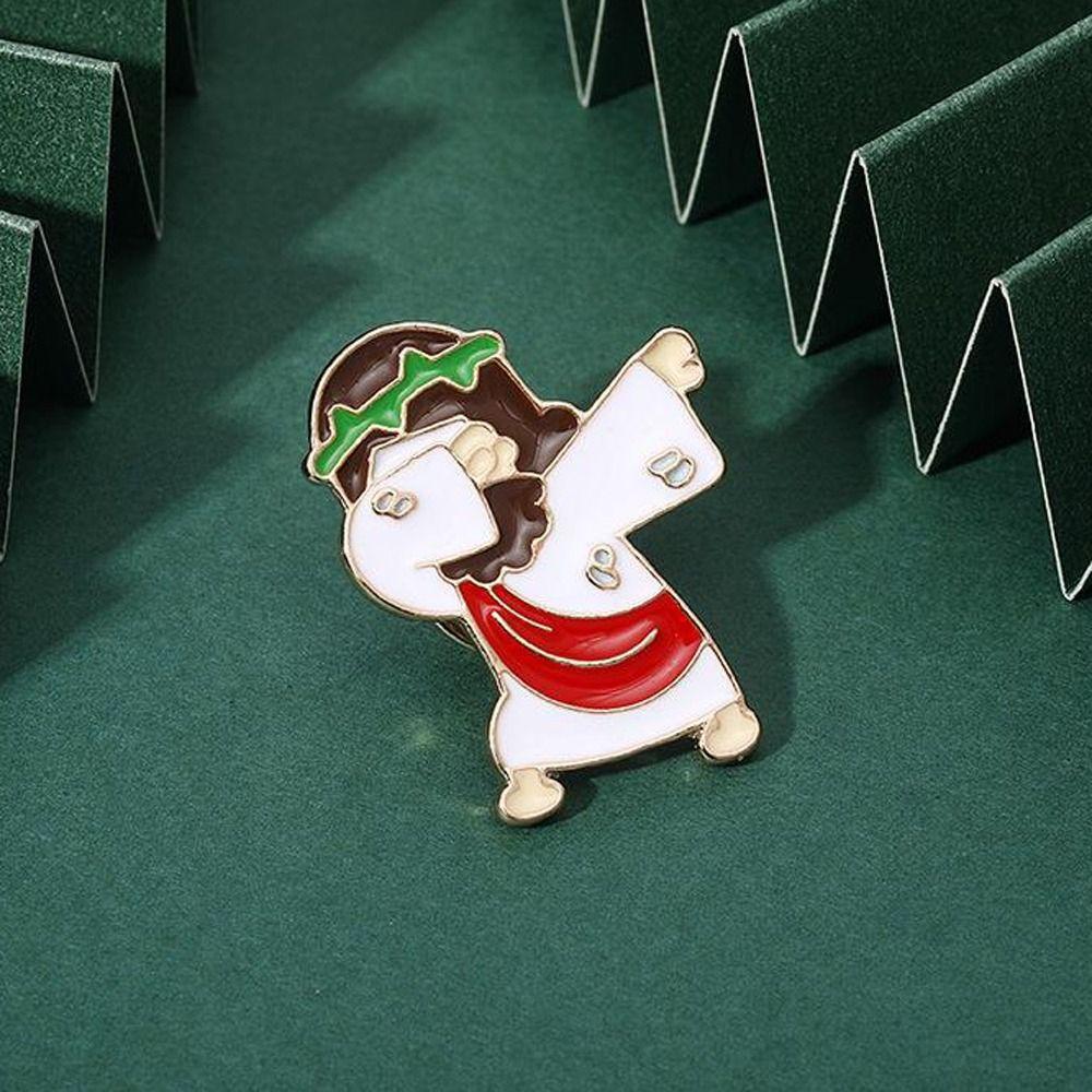 Swag Dancing Shirt Lapel Pins Interest Christian Faith Icon Badge  Jewelry Gift