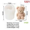 3D Cute Cartoon Bear Silicone Candle Mold DIY Home Decoration Silicone Mold For Resin Teddy Bear Candle Mold