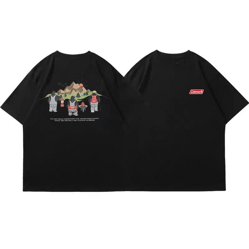 

Trendy Brand Short-sleeved T-shirt Men s 2025 Summer New Outdoor Camping Loose Casual Men s and Women s Same Clothes 3XL