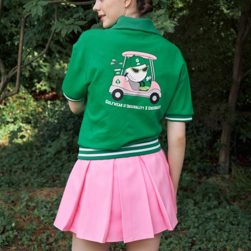 GOXO Half Pullover Green  Women  Swag Cart Collar