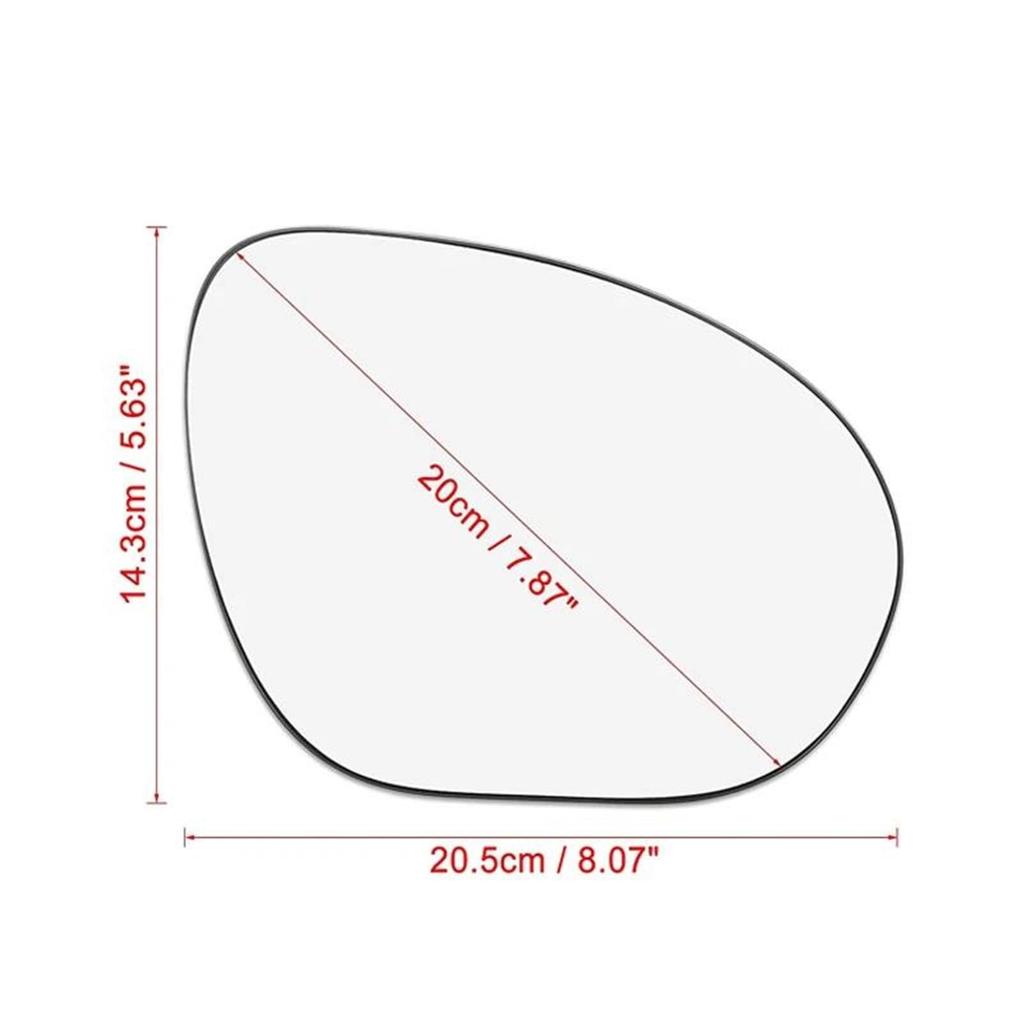 Door Mirror Lens Juke 2010-2014 Left & Right Outside Car Rearview Mirror Lens Heated Glass Side Mirror Lens (Left)