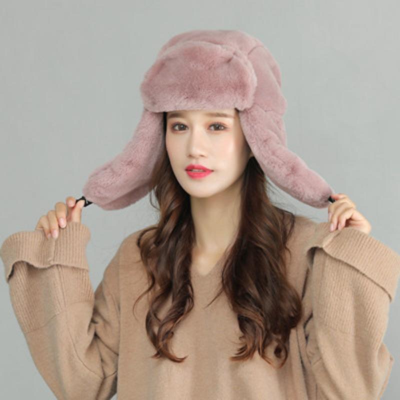 Unisex Cotton Ear Protection Hat Plush Warm Windproof Cycling Cap Cute Style Winter Wear