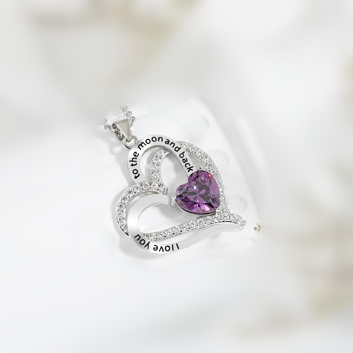 

Ожерелье с подвеской в виде персикового сердца Eternal Love, окрашенное в черный цвет, английское двухслойное ожерелье Love