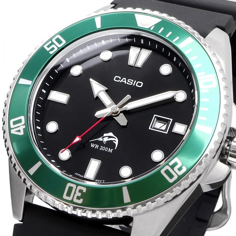 Casio CASIO Watch Diver Watch MDV-106B-1A3V Green Bezel Men's Overseas Model