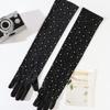 Stretchy Sheer Tulle Gloves Ultra Thin Bride Gloves Fashionable Fishnet Gloves  Party Supplies