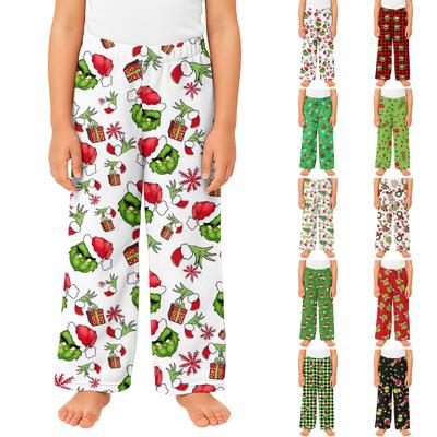 Children's Winter Pants Full Length Long Trousers Printed Pants
