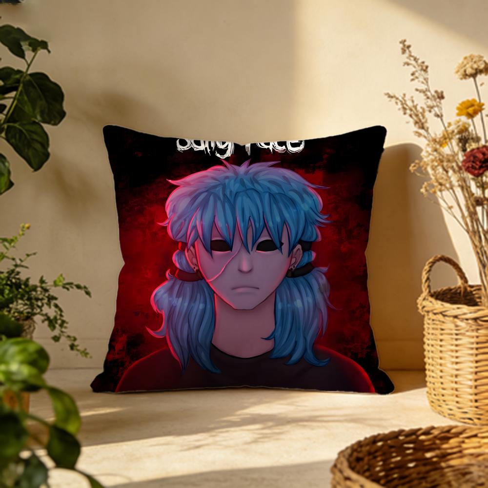 Stylish SSally Facees Cushion Cover Versatile DoubleSided Pillow Case Fit for Sofa Bed Car Daily Decor