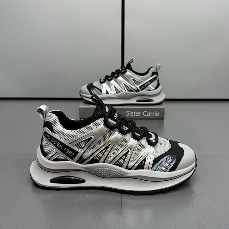 

Men s shoes 2025 new trend mesh breathable dad men s platform sports shoes casual shoes popular spot 44 сірий колір