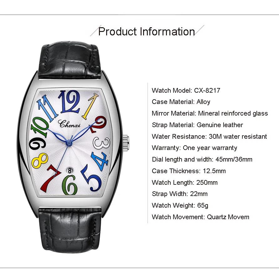 Chenxi Neu Männlichen Business Uhr Luxus Leder Quarz Armbanduhren für Männer Leuchtende Wasserdichte Mann Geschenk