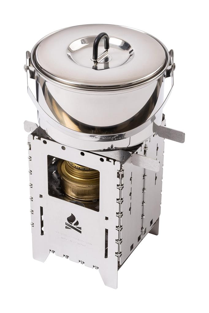 Bushcraft Essentials Outdoor Cooker Bush Box XL Kombinovaná sada z nerezové oceli