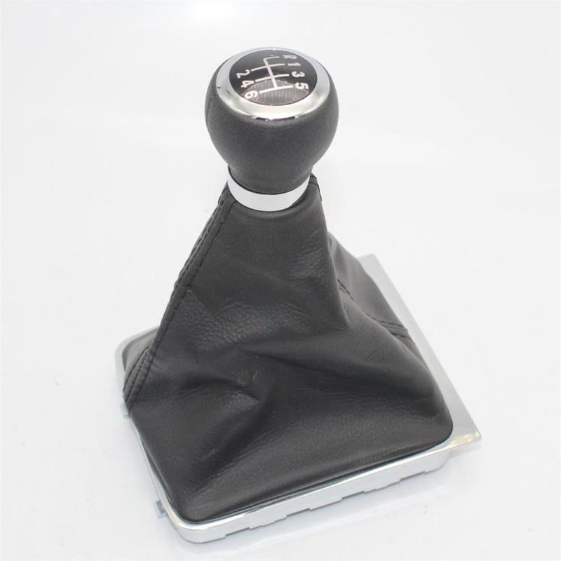 For Passat B6 2006 2007 2008 2009 2010 Car-Styling 6 Speed Gear Stick Shift Knob With PU Leather Boot